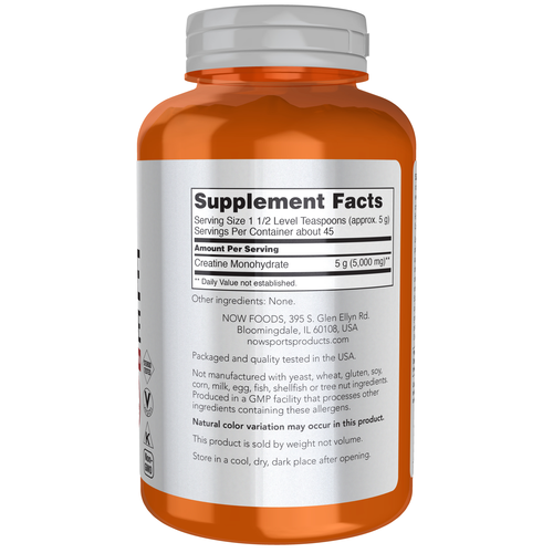 NOW Sports Creatine Monohydrate Powder 8 oz