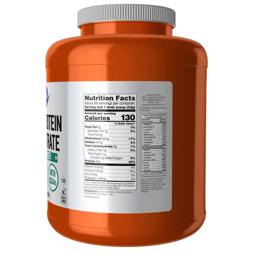 NOW Sports Whey Protein Concentrate Unflavored | 5 Lbs