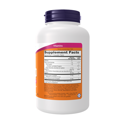 NOW Foods C-500 Orange Chewable Tablets 100 Count