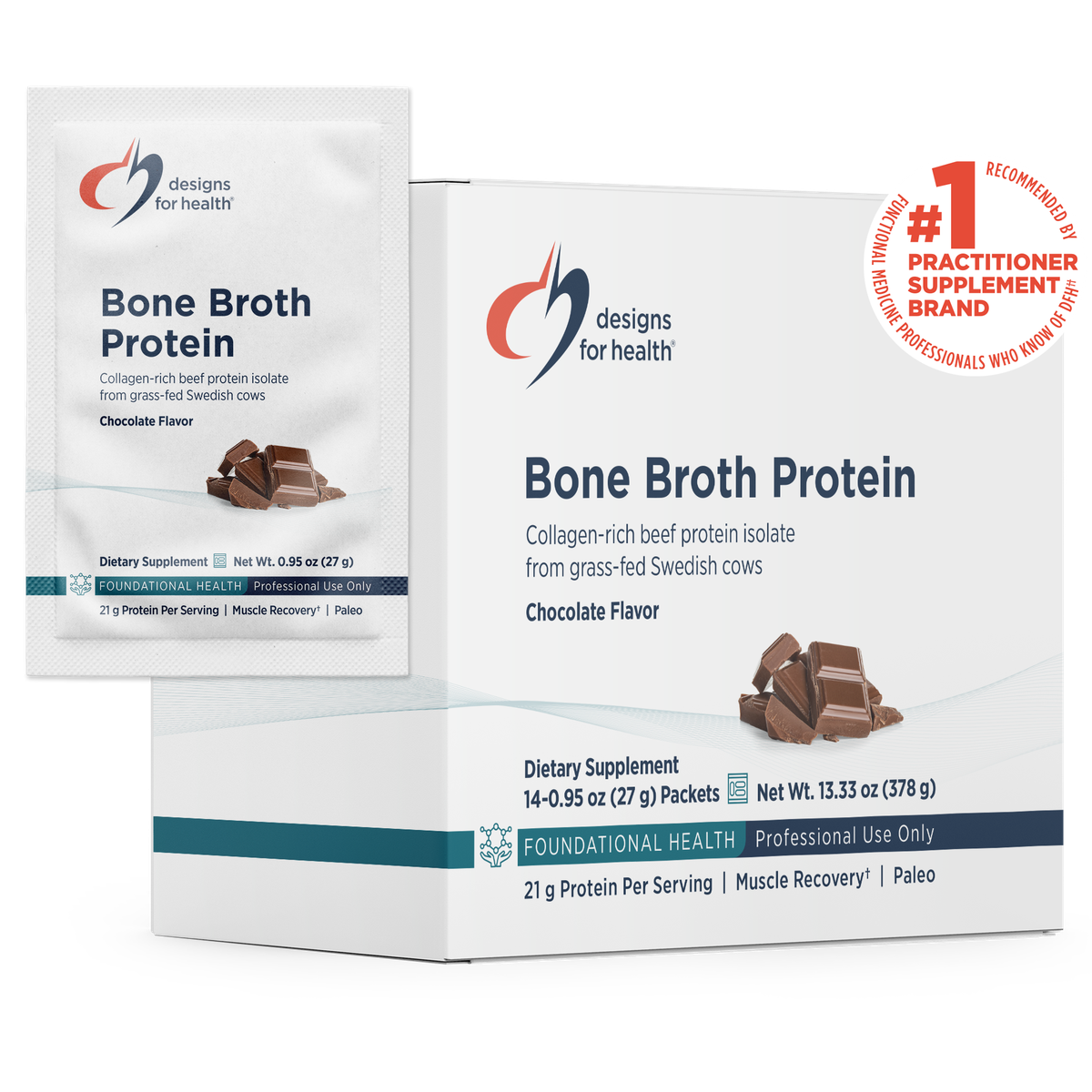 Designs for Health Bone Broth Protein Vanilla 810 g front label