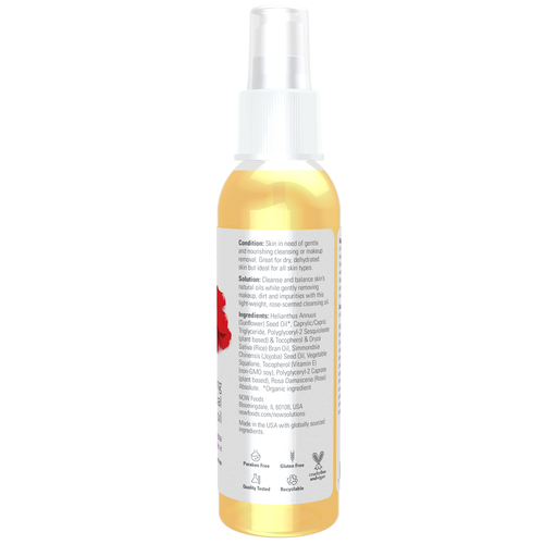 NOW Solutions Soothing Rose Facial Cleansing Oil 4 oz | Gentle
