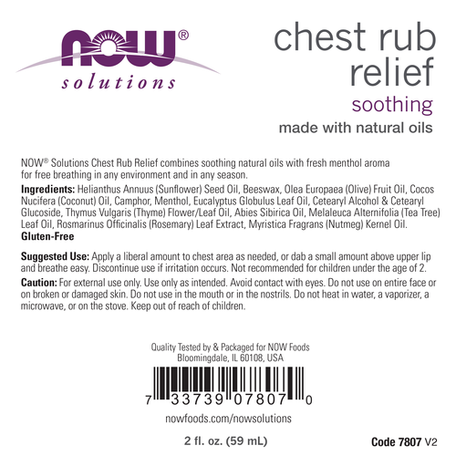 NOW Solutions Chest Rub Relief 2 oz product image 2
