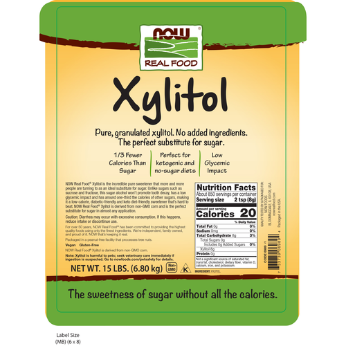 NOW Foods Xylitol | 15 Lb Bulk | Birch Natural Sweetener