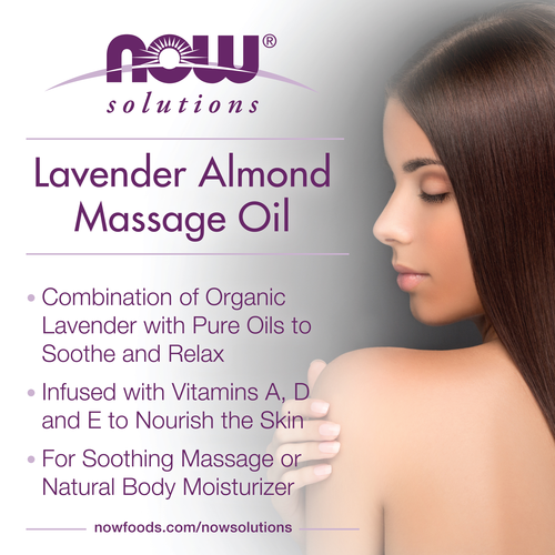 NOW Solutions Lavender Almond Massage Oil 16 oz