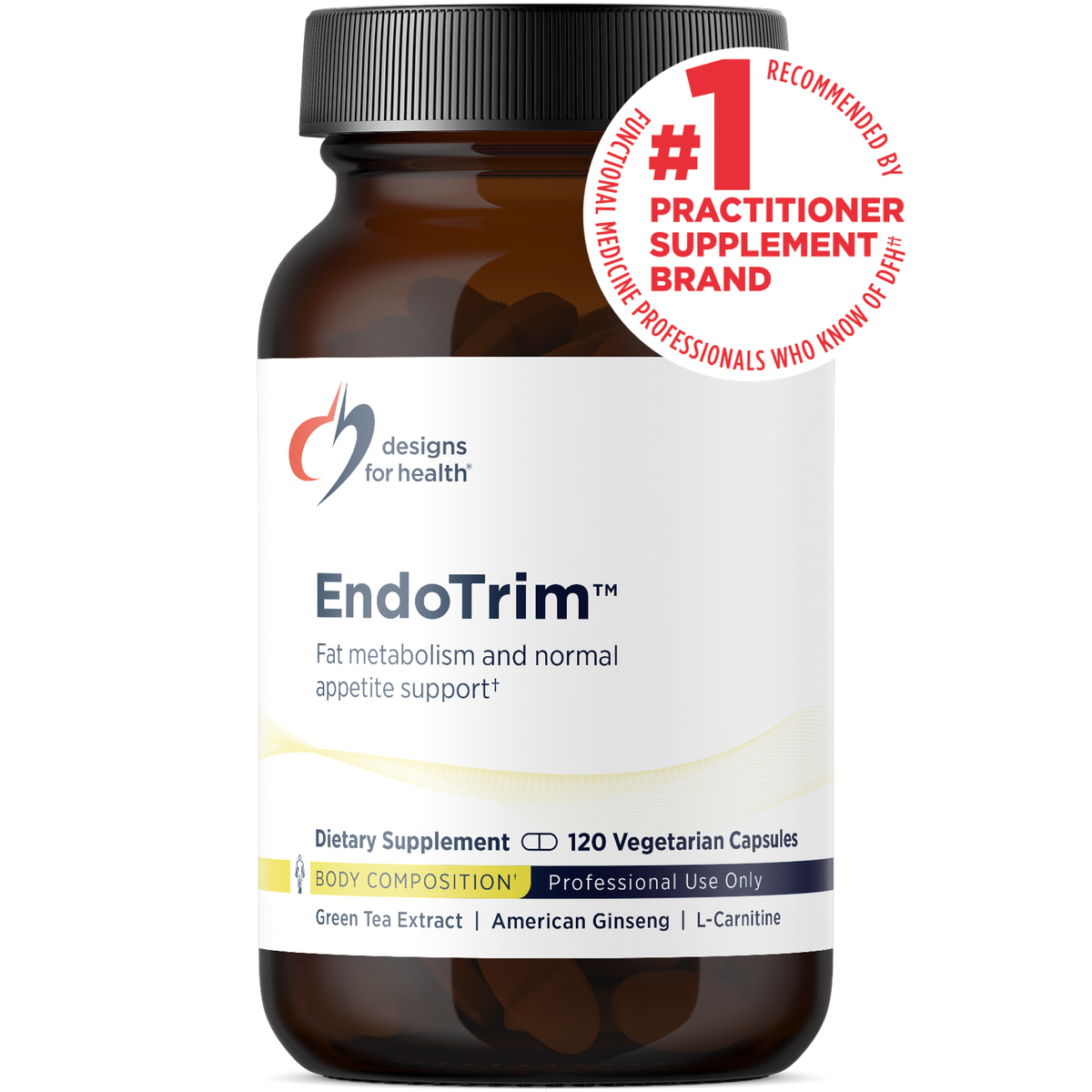 Designs for Health EndoTrim 120 capsules front label