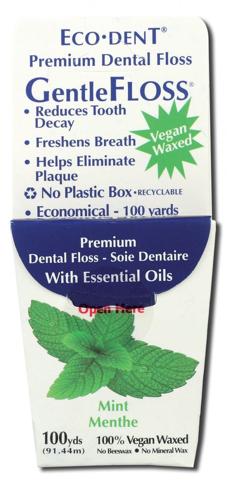 Eco-Dent GentleFloss Mint dental floss 100-yard carton