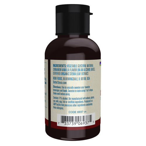 NOW Better Stevia Liquid Cinnamon Vanilla 2 oz
