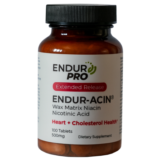 EndurPro ENDUR-ACIN ER Niacin 500 mg — 100 Tablets supplement bottle