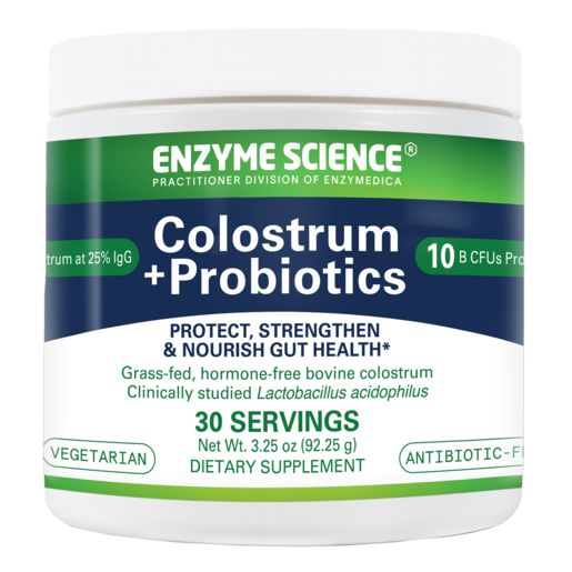 Enzyme Science Colostrum + Probiotics Powder 30 Servings packaging
