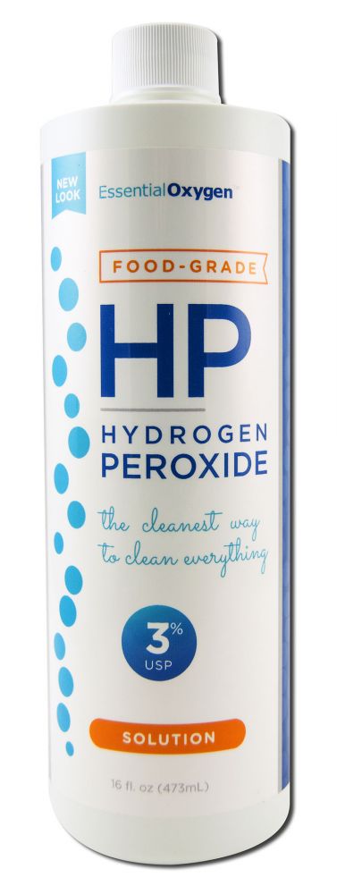Essential Oxygen 3% Food Grade Hydrogen Peroxide 16 fl oz bottle