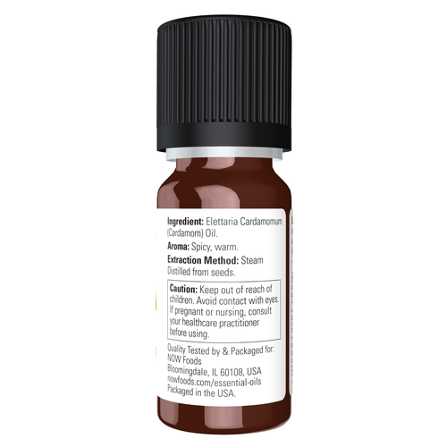 NOW Foods Cardamom Essential Oil 10 ml | Pure & Warming