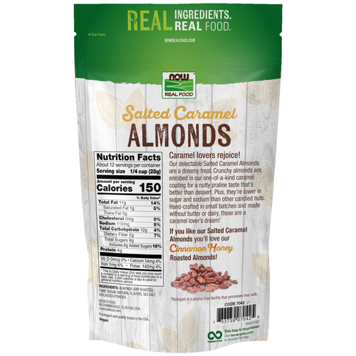 Now Foods Almonds Salted Caramel 12 oz