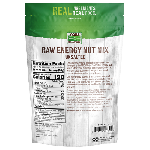 Now Foods Raw Energy Nut Mix Unsalted 1 Lb