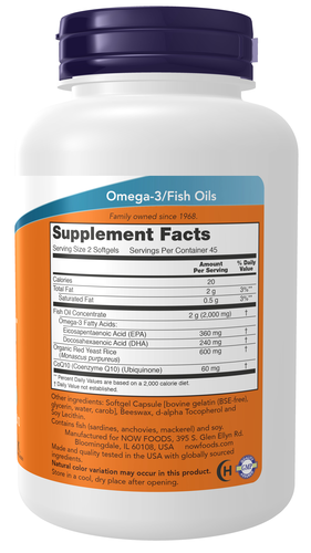 NOW Foods Red Omega Fish Oil 90 Softgels
