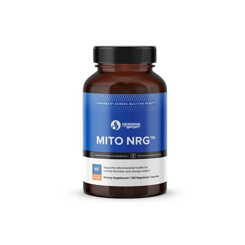 Designs for Health Mito NRG 120 capsules front label