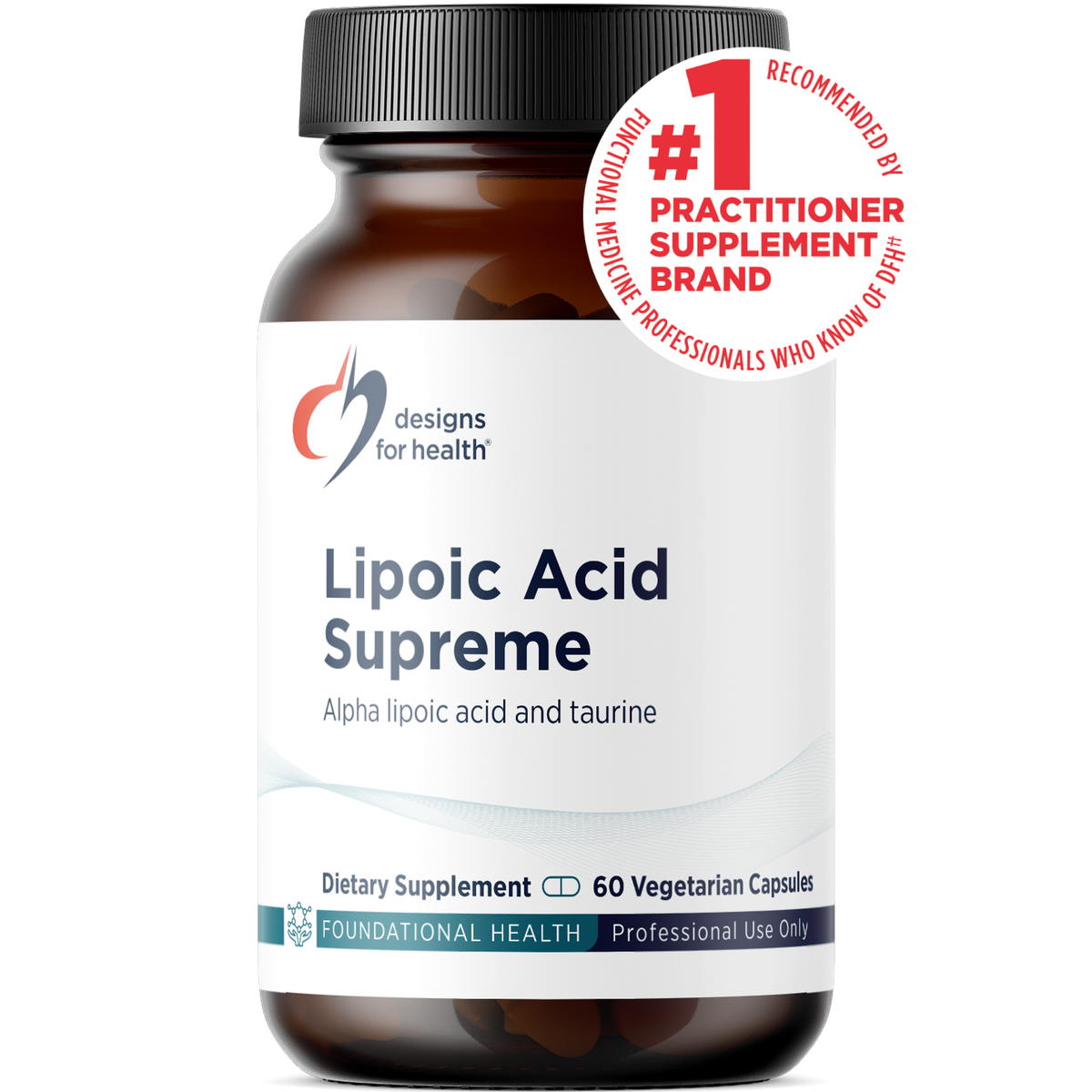 Designs for Health Lipoic Acid Supreme 60 capsules front label