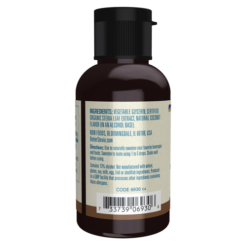 NOW Better Stevia Liquid Coconut 2 oz