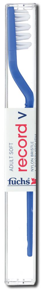 Fuchs Record V adult soft nylon toothbrush in individual packaging