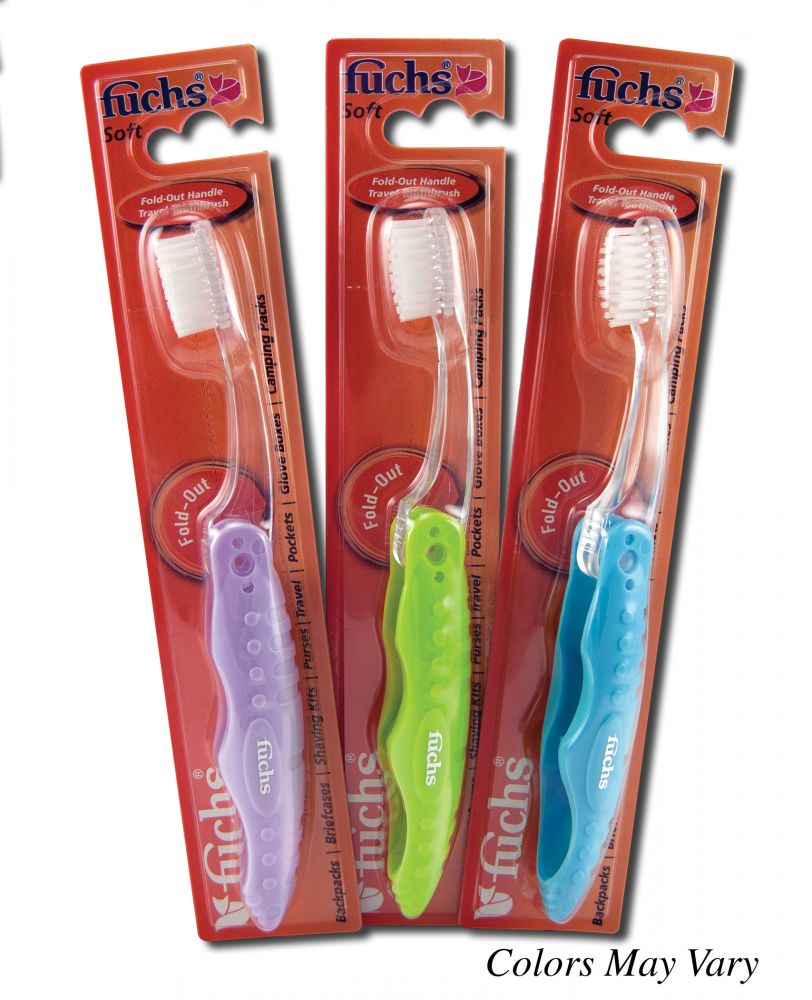 Fuchs Travel Soft Fold-Out Nylon Toothbrush, 1 Count package
