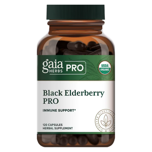 Gaia Herbs PRO Black Elderberry 120 Capsules bottle