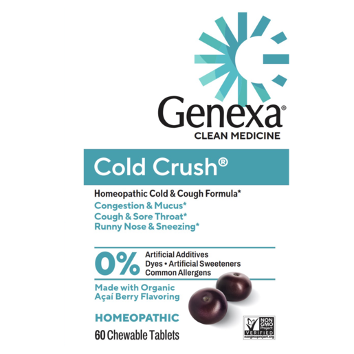 Genexa Cold Crush, 60 homeopathic chewable tablets