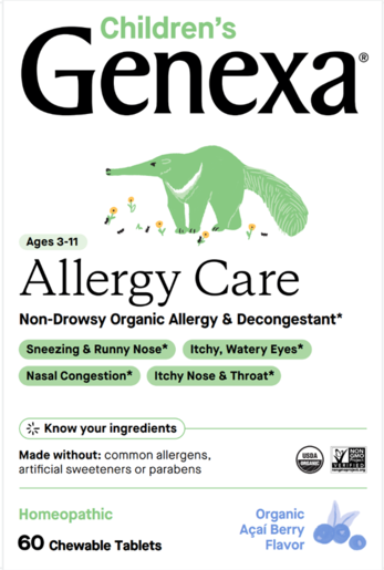 Genexa Kids' Allergy Care, 60 homeopathic chewable tablets