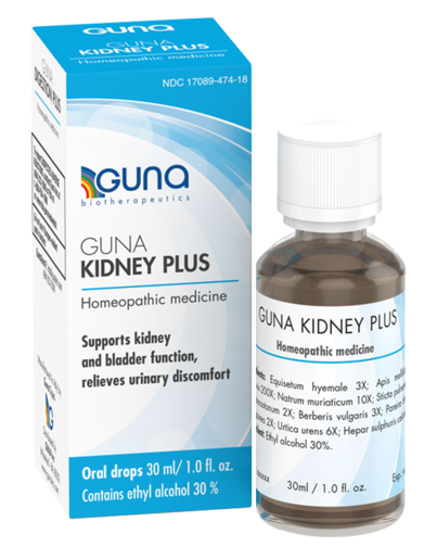 Guna Kidney Plus 1 fl oz — homeopathic product package