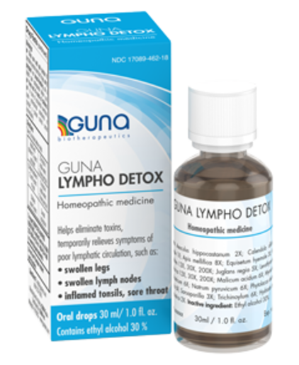 Guna Lympho Detox 1 fl oz — homeopathic product package