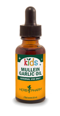 Herb Pharm Kids Mullein Garlic Oil 1 fl oz bottle