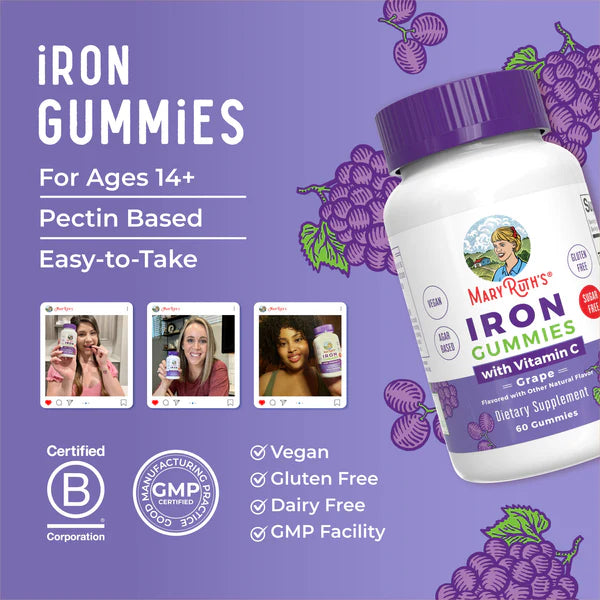 MaryRuth's Iron Gummies 60 ct