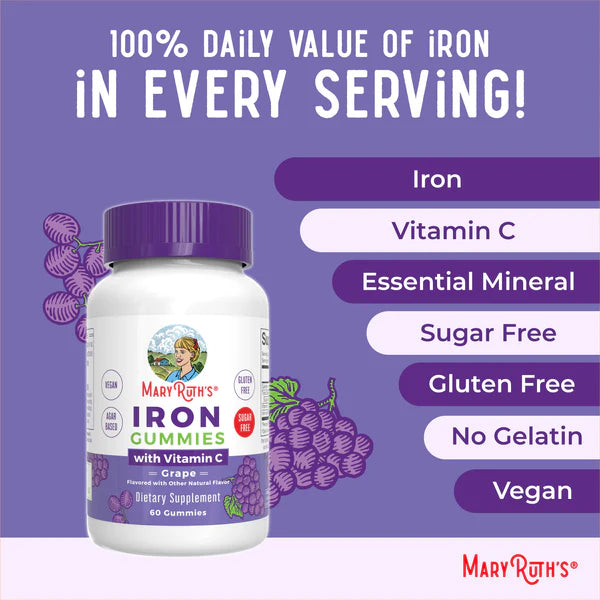 MaryRuth's Iron Gummies 60 ct