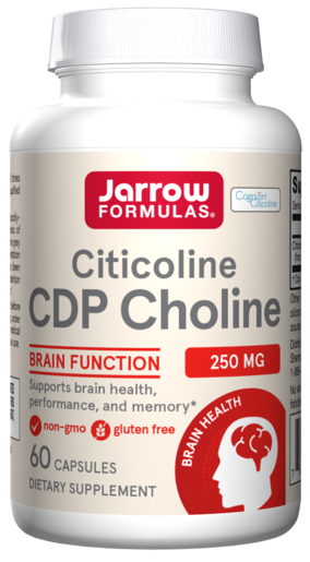 Jarrow Formulas Citicoline CDP Choline 250 mg 60 Capsules bottle