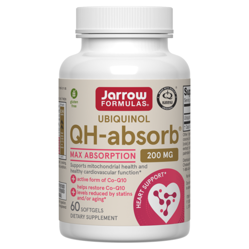 Jarrow Formulas QH-absorb 200 mg 60 Softgels bottle