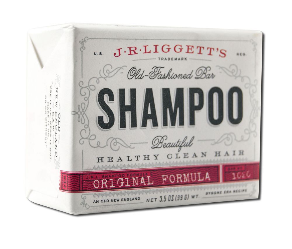 J.R.LIGGETT'S Original Formula shampoo bar in its 3.5 oz paper wrapper