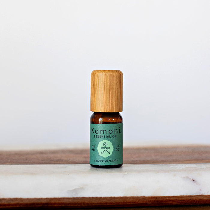KOMONI Camphor Essential Oil, 10 ml, product packaging