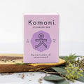 KOMONI Lavender & Charcoal Face & Body Soap Bar, 4 oz, product packaging