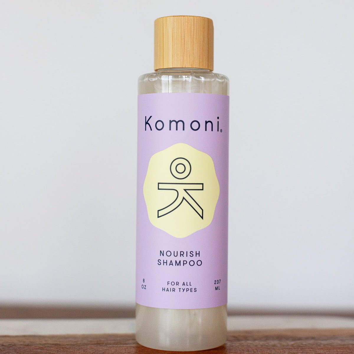 KOMONI Nourish Botanical Shampoo, 8 oz, product packaging