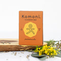 KOMONI Patchouli Face & Body Soap Bar, 4 oz, product packaging