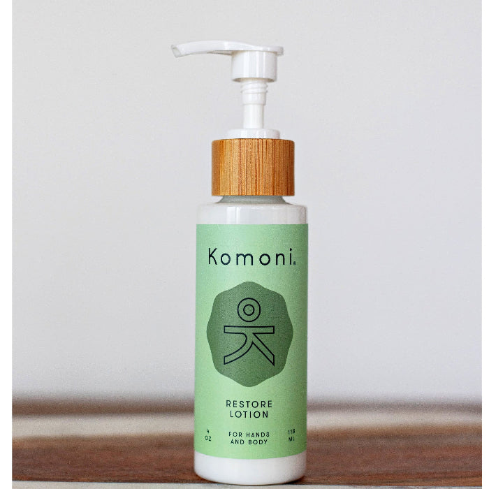 KOMONI Restore Rosemary Mint Hand Lotion, 4 oz, product packaging