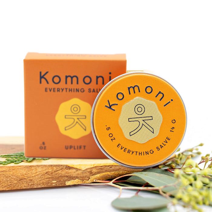 KOMONI Uplift Everything Salve, 0.5 oz, product packaging