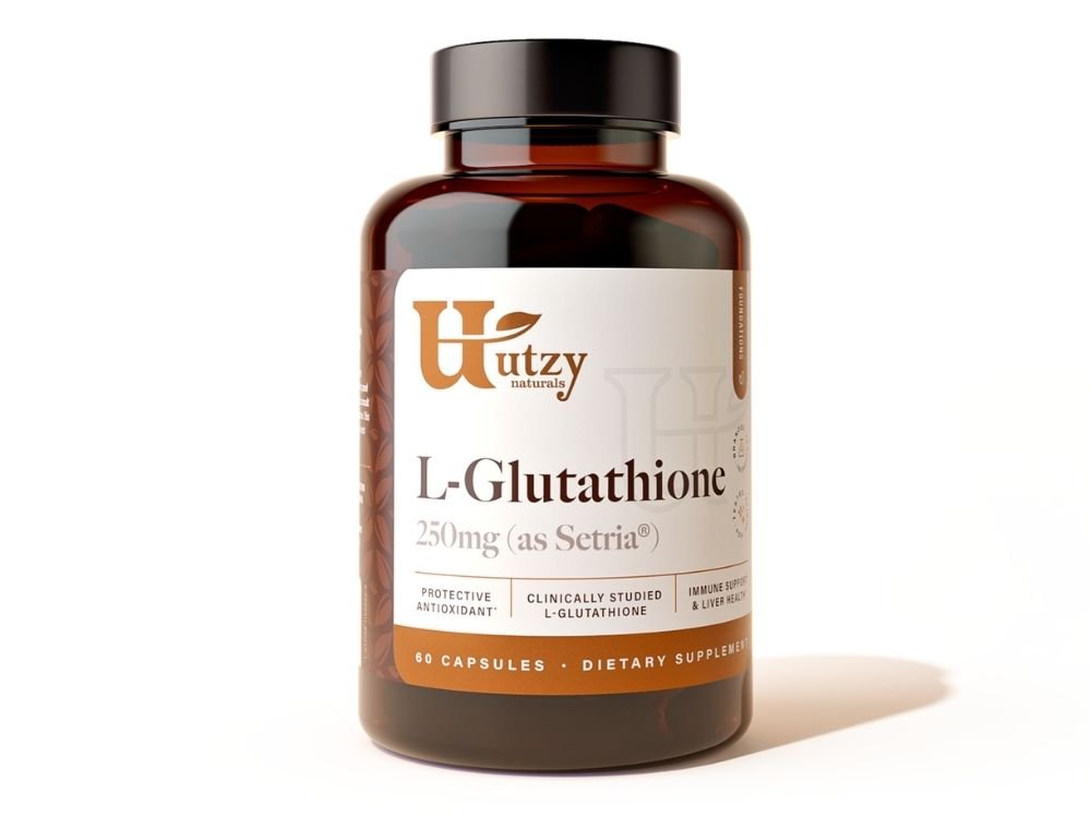 Utzy Naturals L-Glutathione 60 Capsules official front image