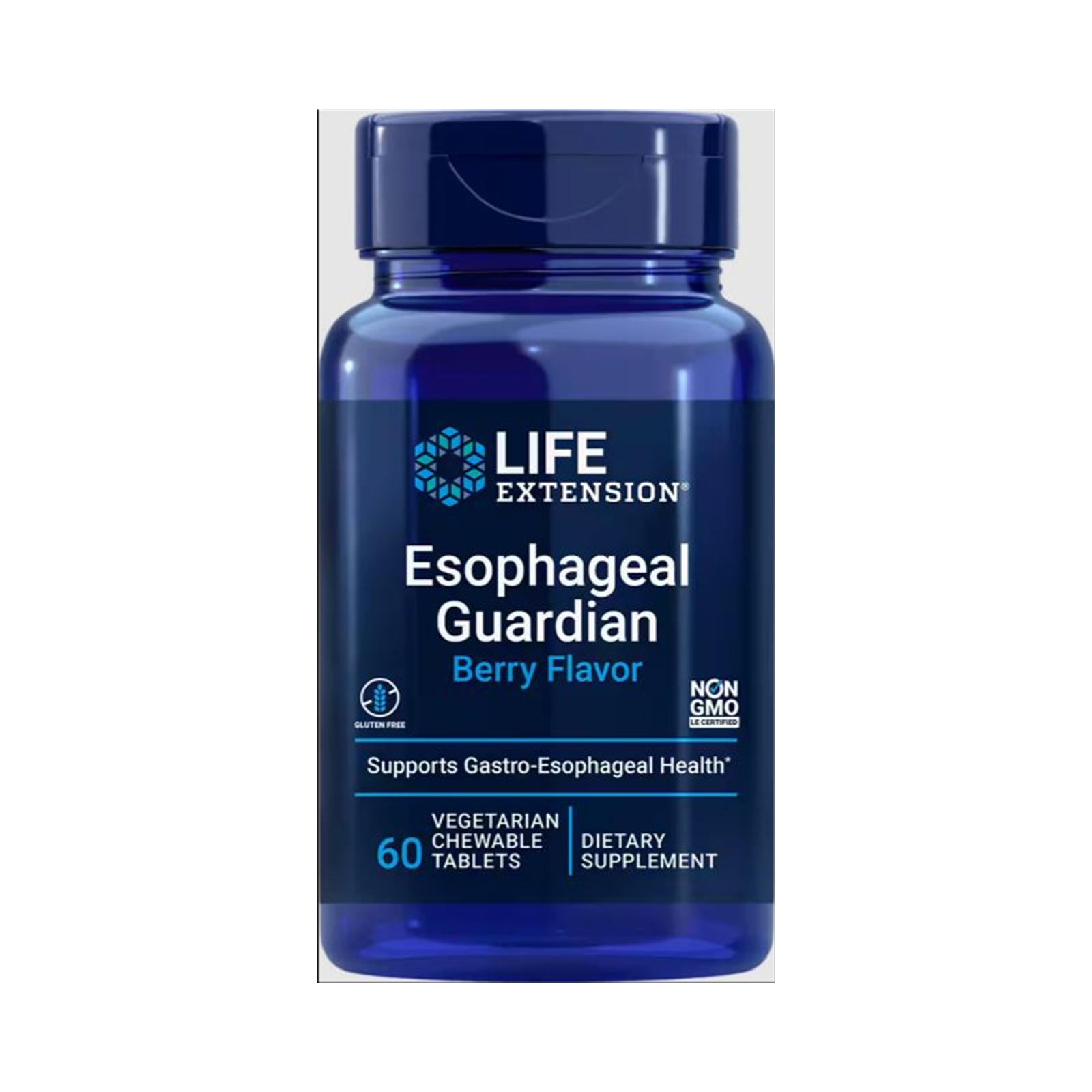 Life Extension Esophageal Guardian (Berry) 60 vegetarian chewable tablets official front image