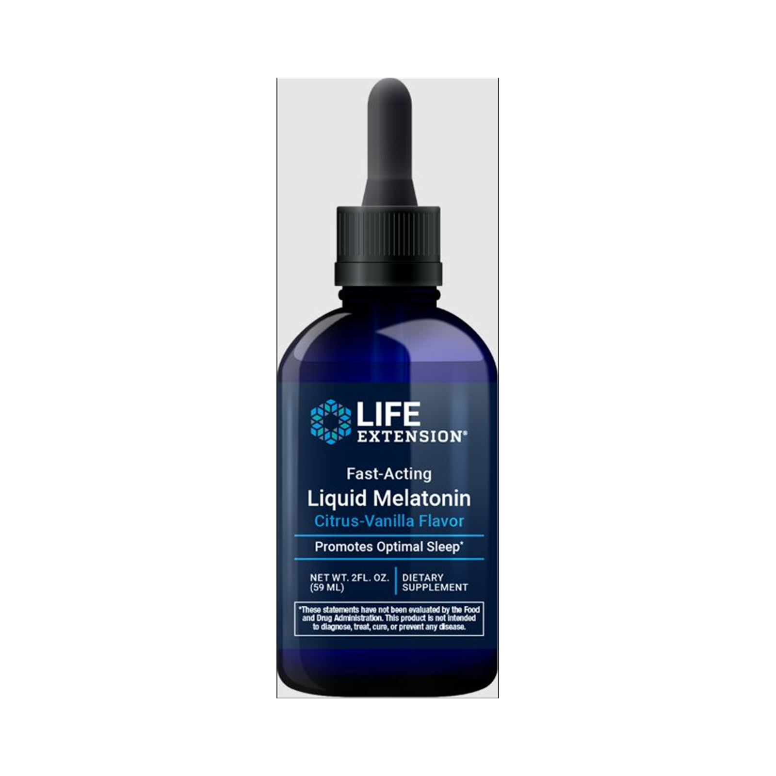 Life Extension Fast-Acting Liquid Melatonin (Citrus-Vanilla) 2 fl oz official front image