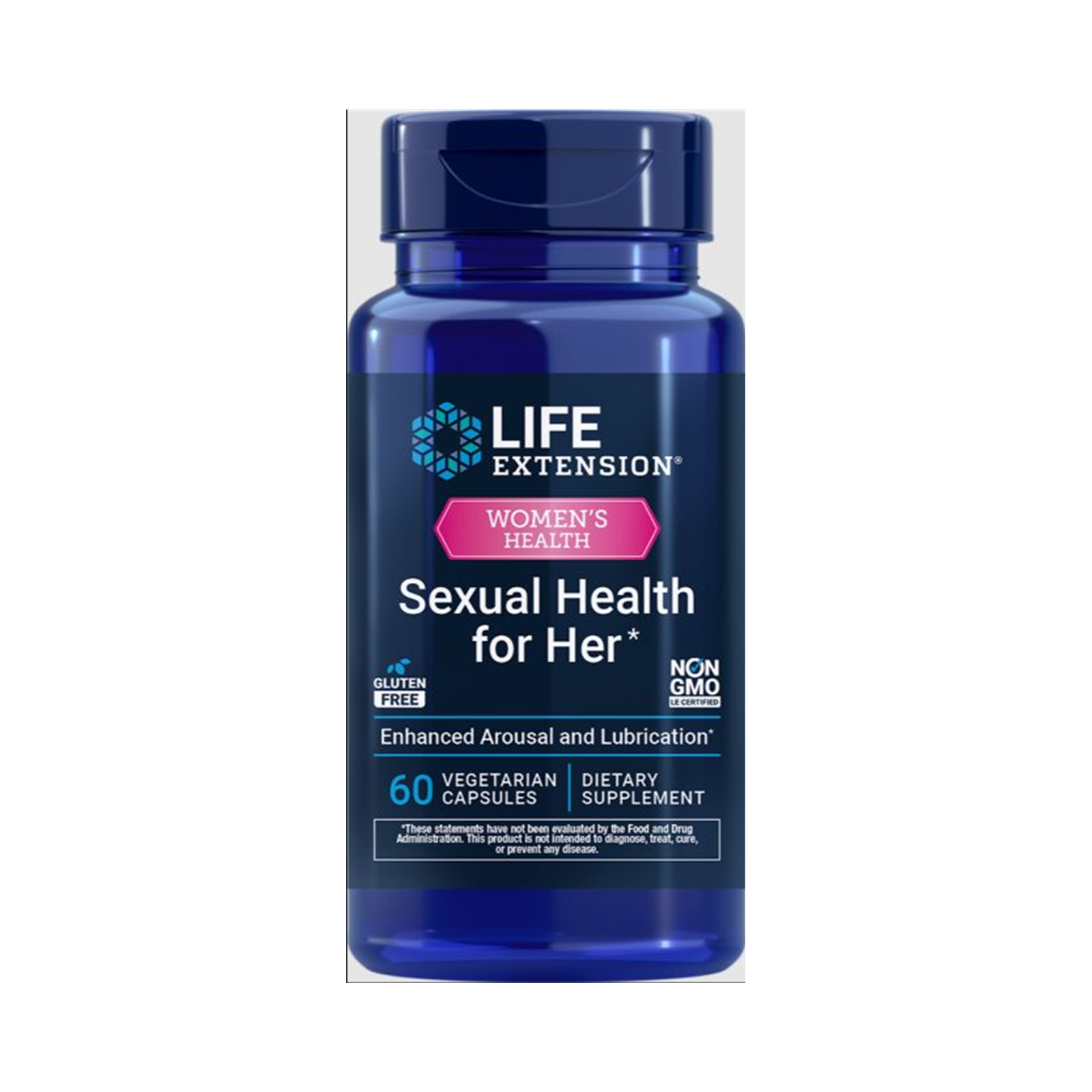 Life Extension Sexual Health for Her 60 vegetarian capsules official front image