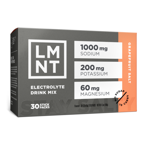 LMNT Grapefruit Salt electrolyte drink mix, 30 stick packs