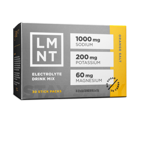 LMNT Orange Salt electrolyte drink mix, 30 stick packs