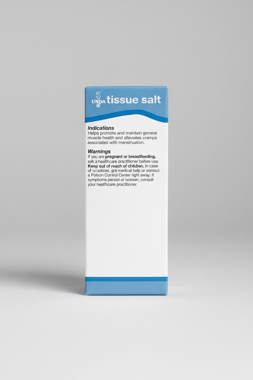 Box of UNDA tissue salt with blue and white design on a white background