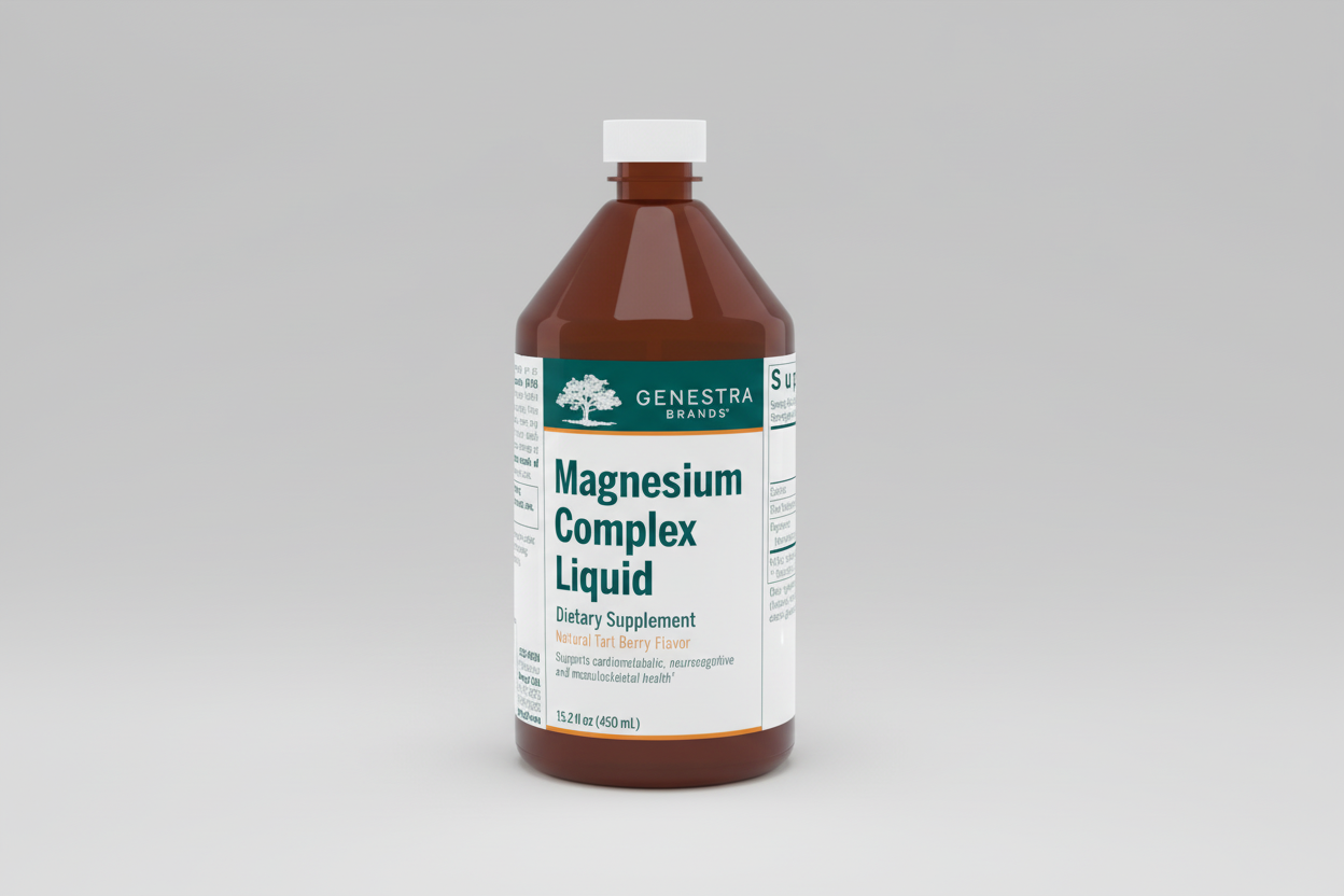 Genestra Brands Magnesium Complex Liquid (Natural Tart Berry Flavor) - 15.2 fl. oz (450 ml)