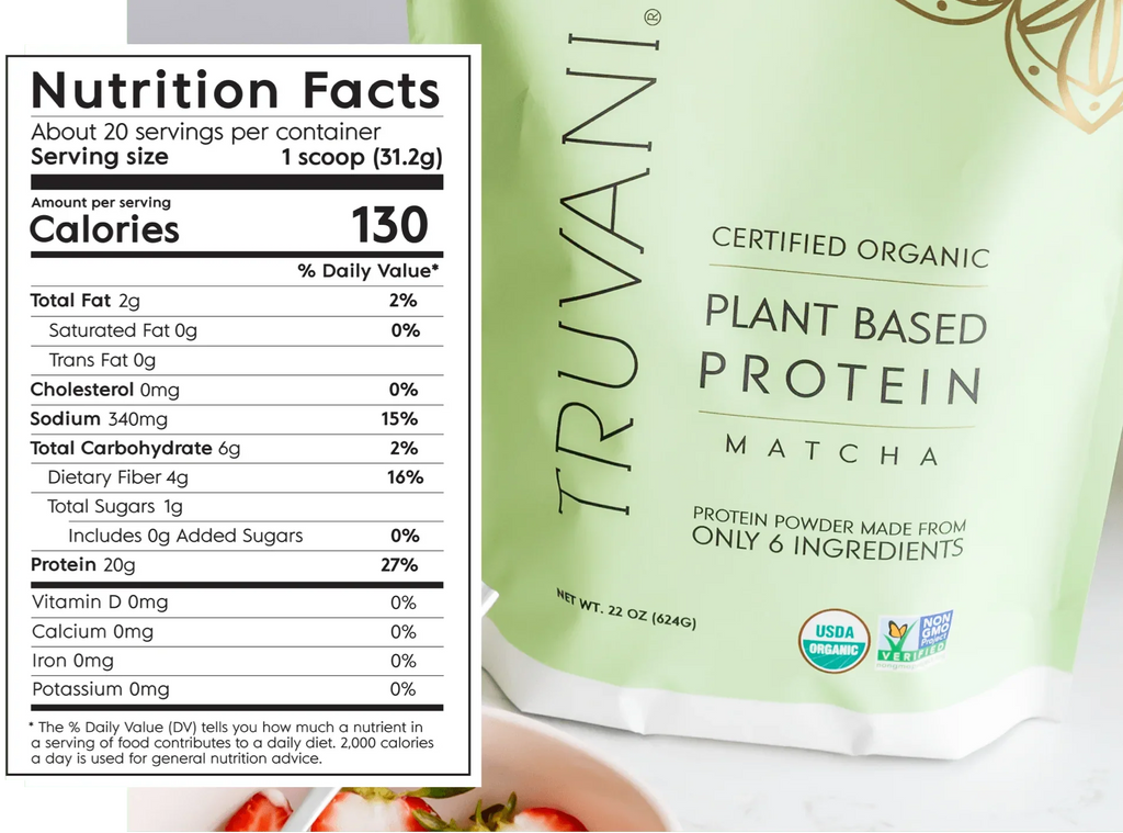 Truvani Mint Chocolate Protein Powder - 20 servings