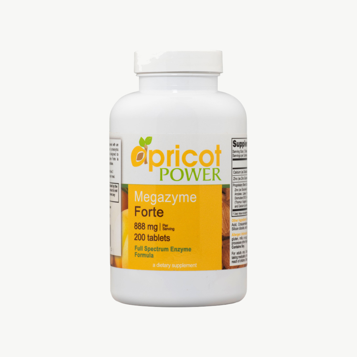 Megazyme Forte Pancreatic Enzymes 200 Tablets official uniform front image